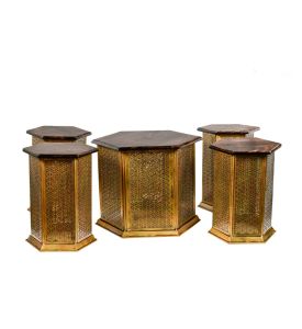 Iron Mesh Design Stool