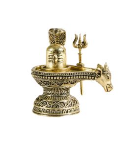 Brass Shivling with Trishul