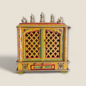 Golden Hand Painted Temple with Doors