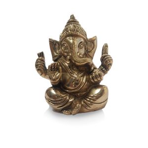 Sitting Brass Ganesha (3 Inches)