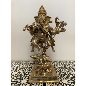 Brass Dancing Ganesha