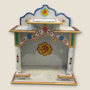 Blue and Green Painted Marble Temple