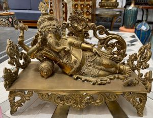 Brass Resting Ganesha (Big)