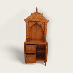 Wooden Carving Mandir (Assorted Colours)