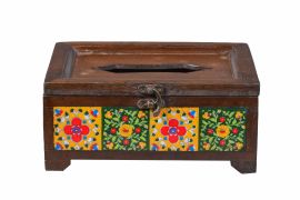 Tile Fitted Wooden Tissue Holder