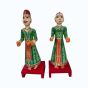 Green Gangaur Dolls (Set of 2)