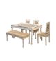 White Washed Royal 4 Seater Dining Table