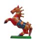 Red Hand Painted Wooden Horse