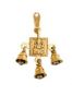 Brass Ganesha 3 Bells Hanging