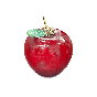 Red Marble Apple Paperweight
